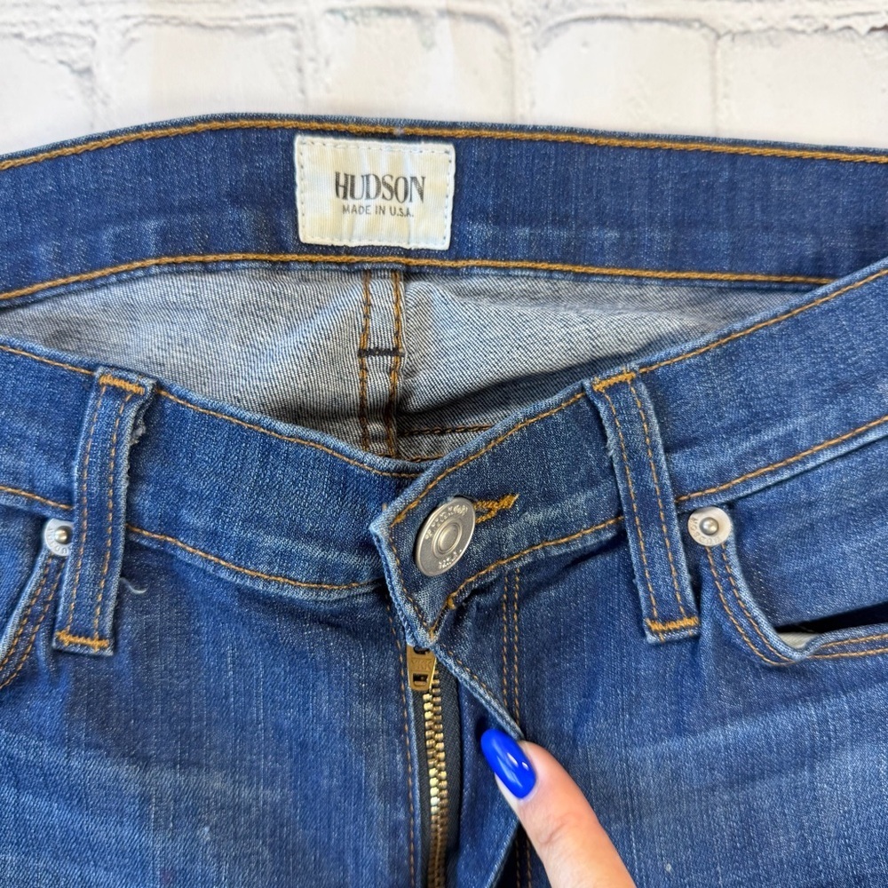 Hudson Jeans Dark Blue Tilda Mid Rise Cigarette Jeans size 26 - Picture 8 of 12